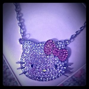 🌈 Hello Kitty! Rhinestone Pink Bow Necklace 🌈